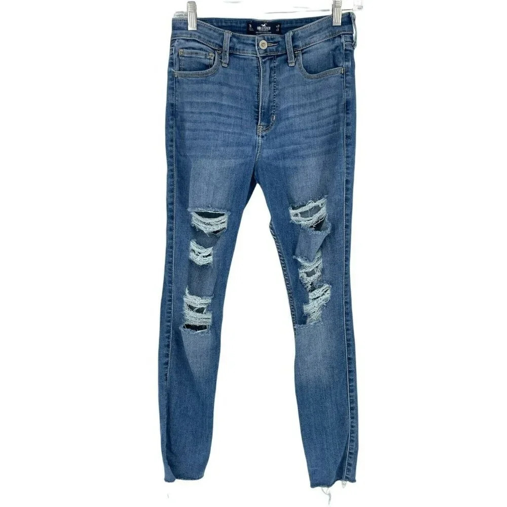 Hollister Jeans Women's Sz W28 x L28 Super Skinny High-Rise Soft Stretch Blue - Picture 1 of 11